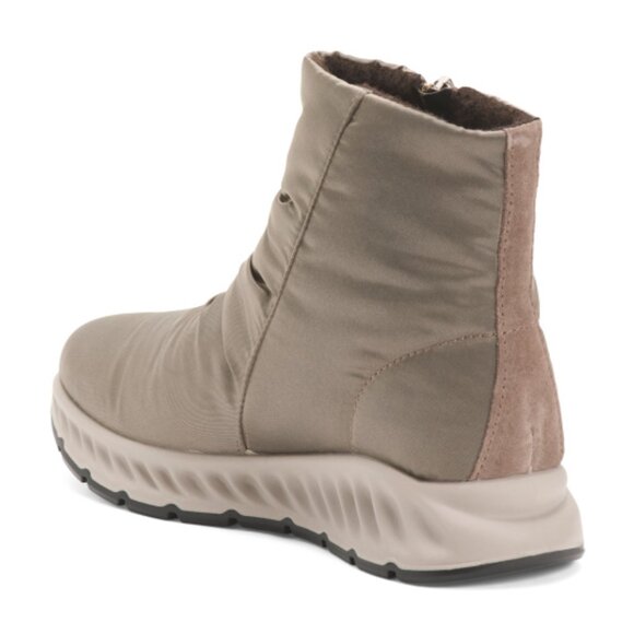 NEW IMAC Made In Italy Textile Lateral Zip Booties IN stone for women 1225 5m3 - Picture 3 of 9